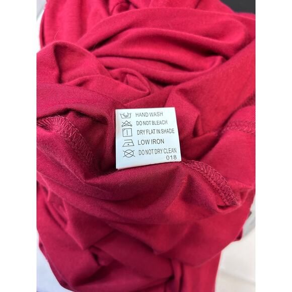 U.Vomade Women’s Short Sleeve Summer Tunic, Red, Size 1X - Picture 7 of 9